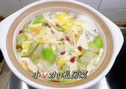 Smelt tofu egg soup