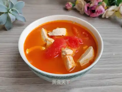 Tomato tofu soup