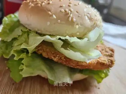 Home chicken steak burger