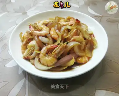Sea prawn onions