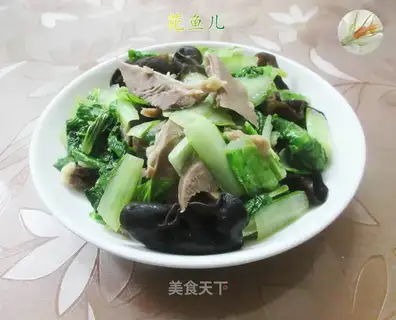 The pig's tongue is black-mucked with hair