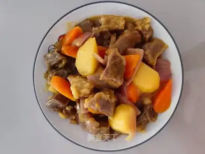 Curry beef potato carrots