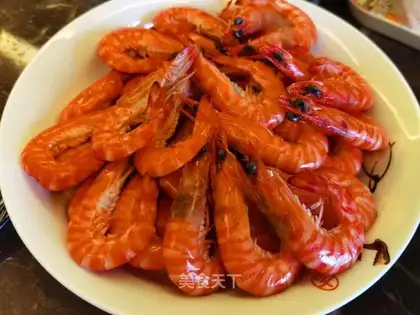 White burning shrimp