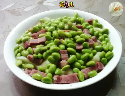 The salty beans are white