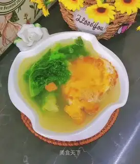 Potato omelet soup