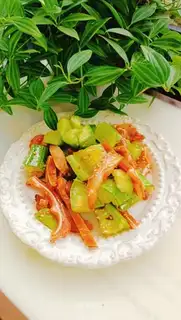 Pork ears, cucumbers