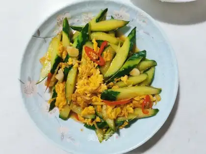 cucumber fried eggs