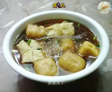 Tofu-curd pasta soup