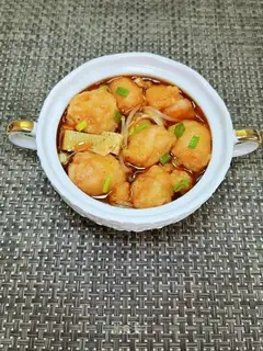 A boiled shrimp