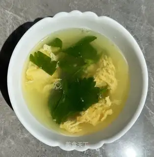Celery omelet soup