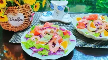 The shrimp salad