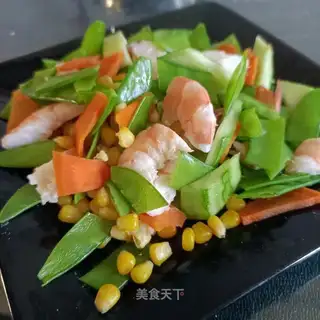Shrimp corn bean salad