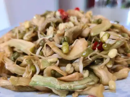 The dry green bean sprouts