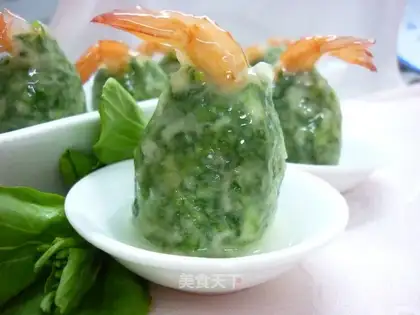 Shepherd's purse shrimp balls