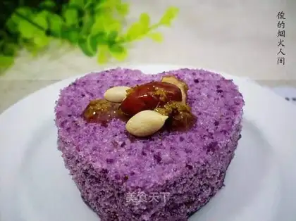 Purple sweet potato sponge cake