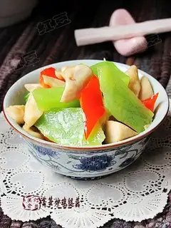 stir-fried coprinus with lettuce in oyster sauce