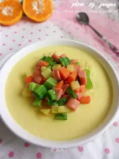 Steamed eggs with brocade