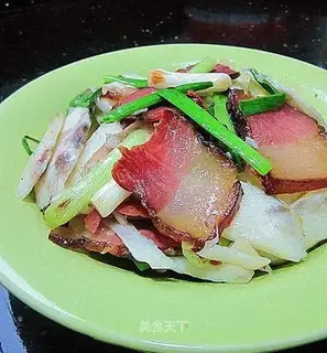 stir-fried yam with bacon