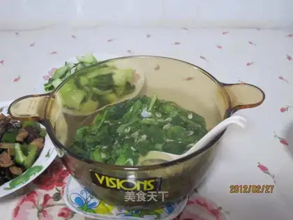 lettuce leaf shrimp skin soup