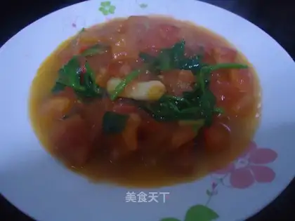 stir-fried tomatoes with peas tips