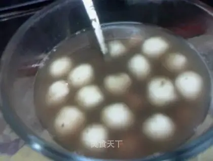 Red bean round soup