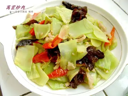 stir-fried pork with lettuce