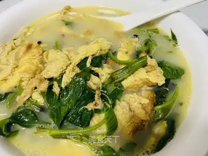 Blanche egg soup