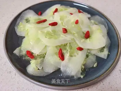 A white cucumber