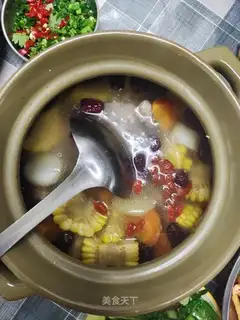 Tasty steak soup