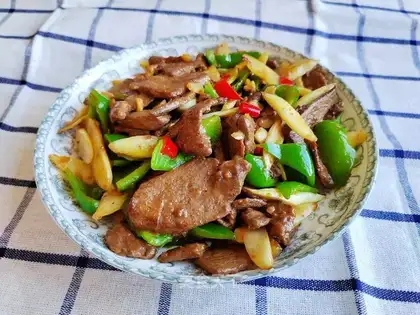 White green pepper, pork liver