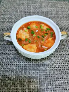 Tomato fan shrimp