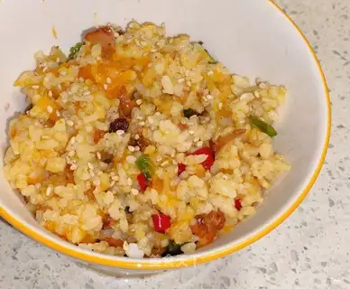 Pumpkin bacon fried rice
