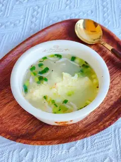Shrimp omelet soup