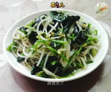 The spinach sprouts