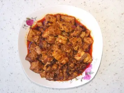 Spicy tofu shrimp