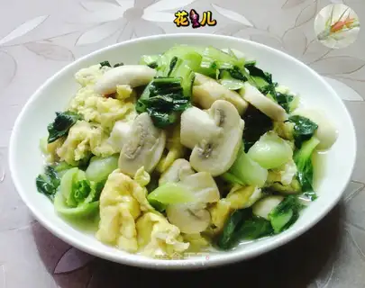 Mushroom eggs and vegetables