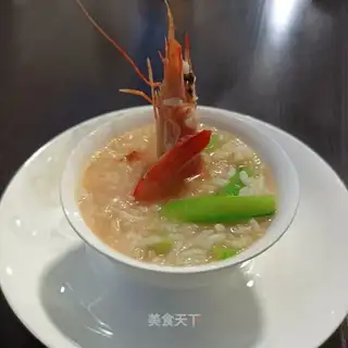 Smelt shrimp congee