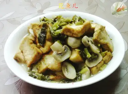 Pickles, mushrooms, tofu