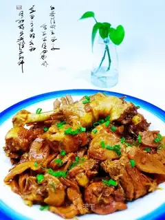 Potato-cooked chicken