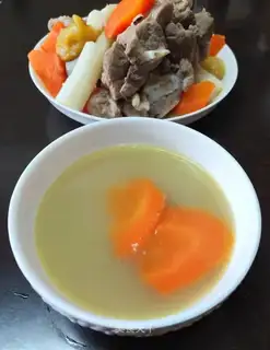 The apple soup of the carrots