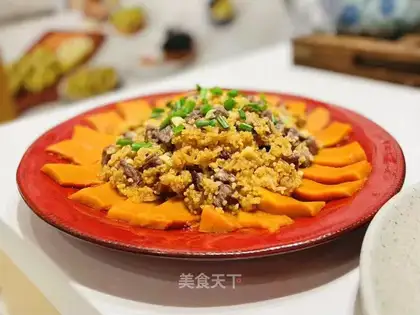Spanish mixed olive pumpkin steamed veal