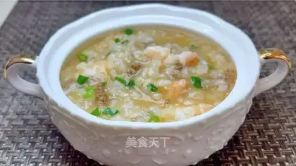Shrimp beef porridge