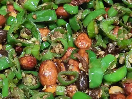 Peanut and bean pretzels