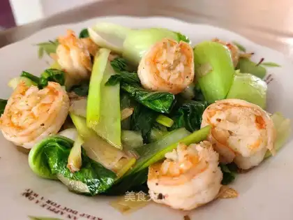 Shrimp in green