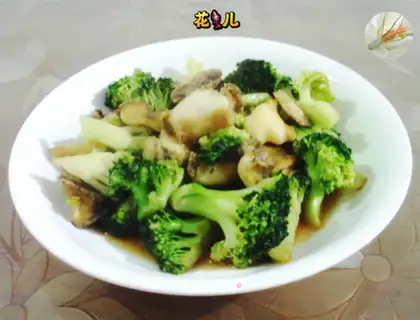 Abalone fried broccoli