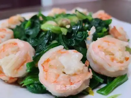 Shrimp spinach