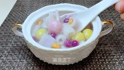 Cream potato color soup