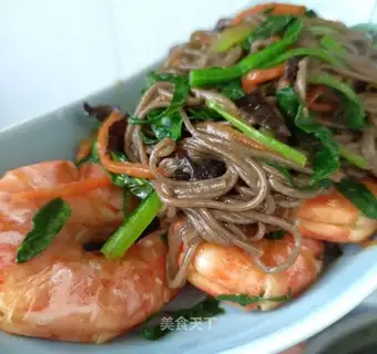 We'll have a bowl of pasta for shrimp