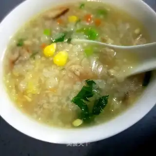 Porridge of corn when it's meat