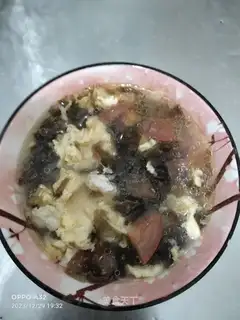 Potato pickles egg soup